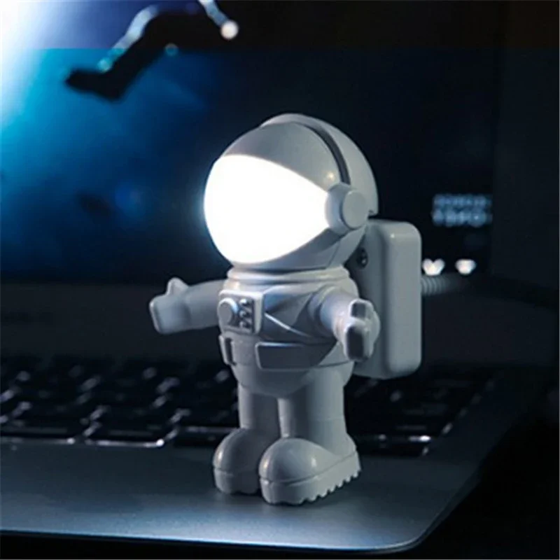 Creative Spaceman Astronaut LED USB Night Light for Computer Laptop PC Reading Home Decor