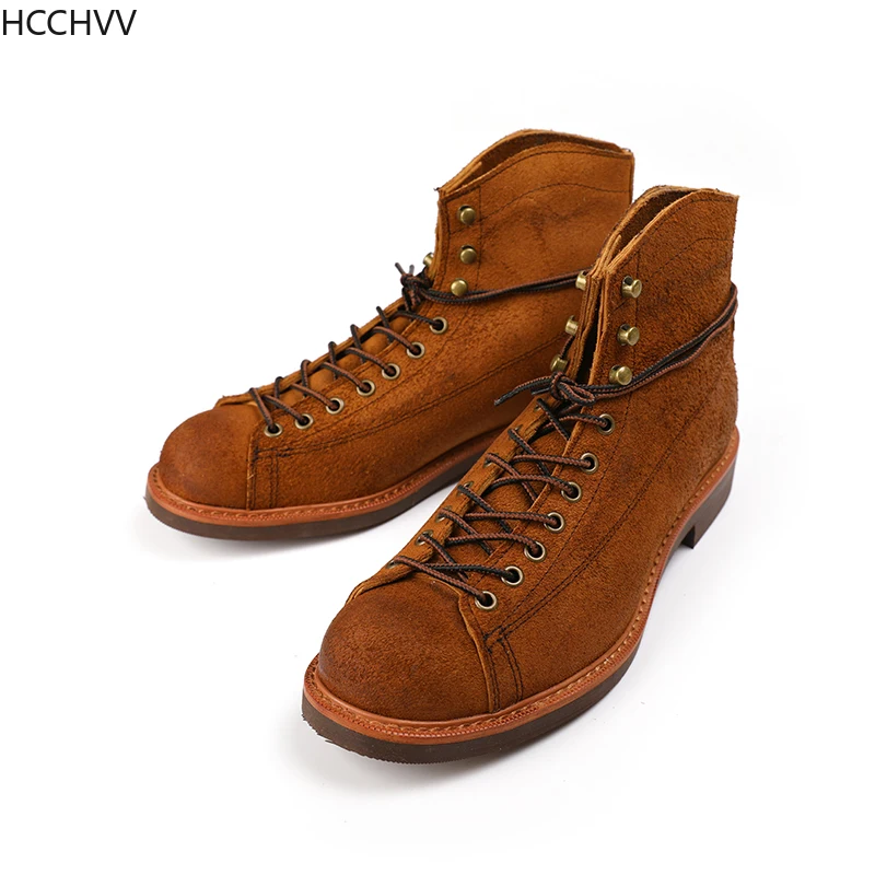 Wiosna nowy Top Quality mężczyźni buty moda prawdziwej skóry luksusowej marki formalne botki zimowe buty motocyklowe buty platformy — zdjęcie 4