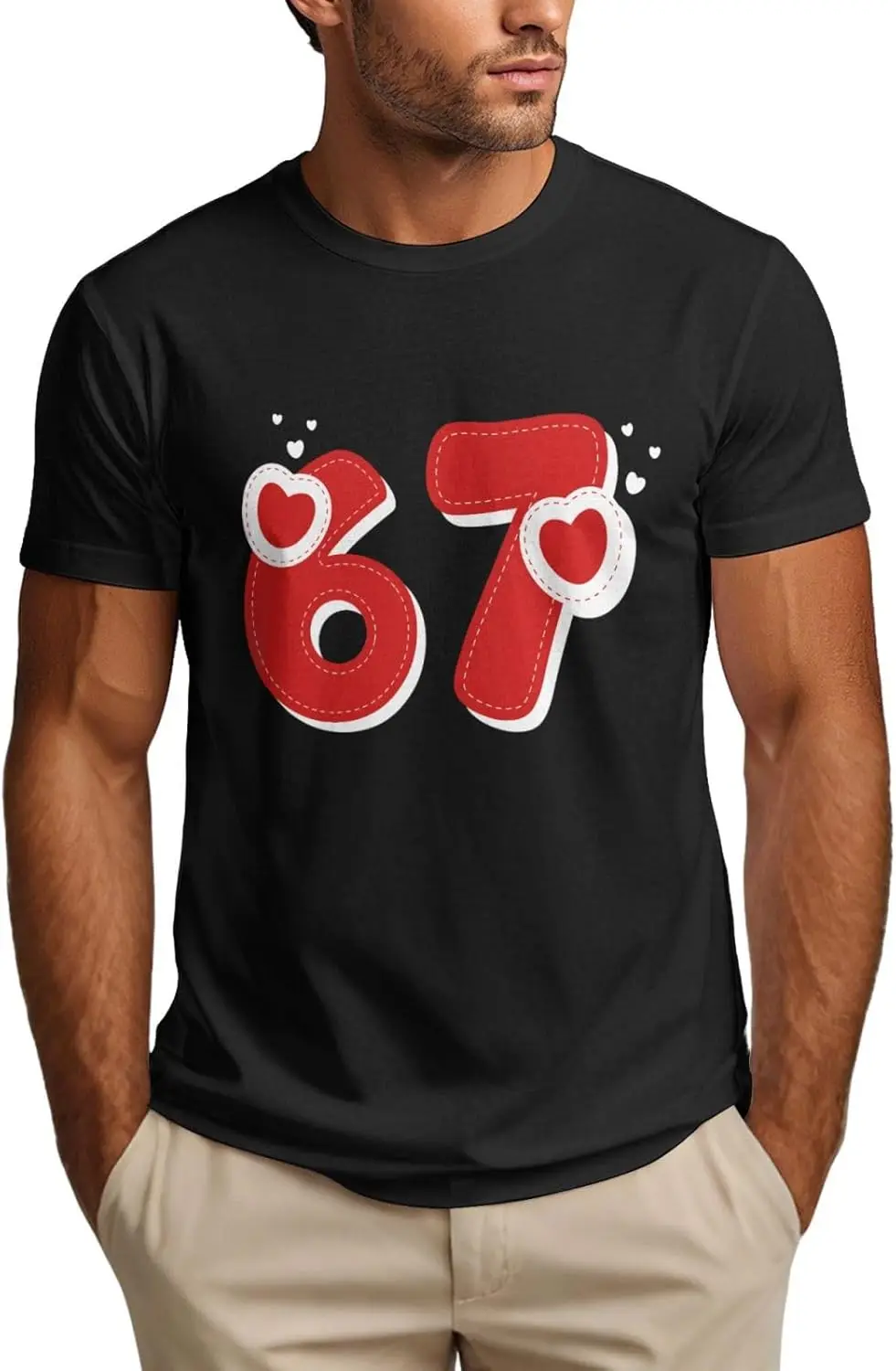 

Six Seven 6 7 Meme Shirt for Men Women Funny Valentine T-Shirt