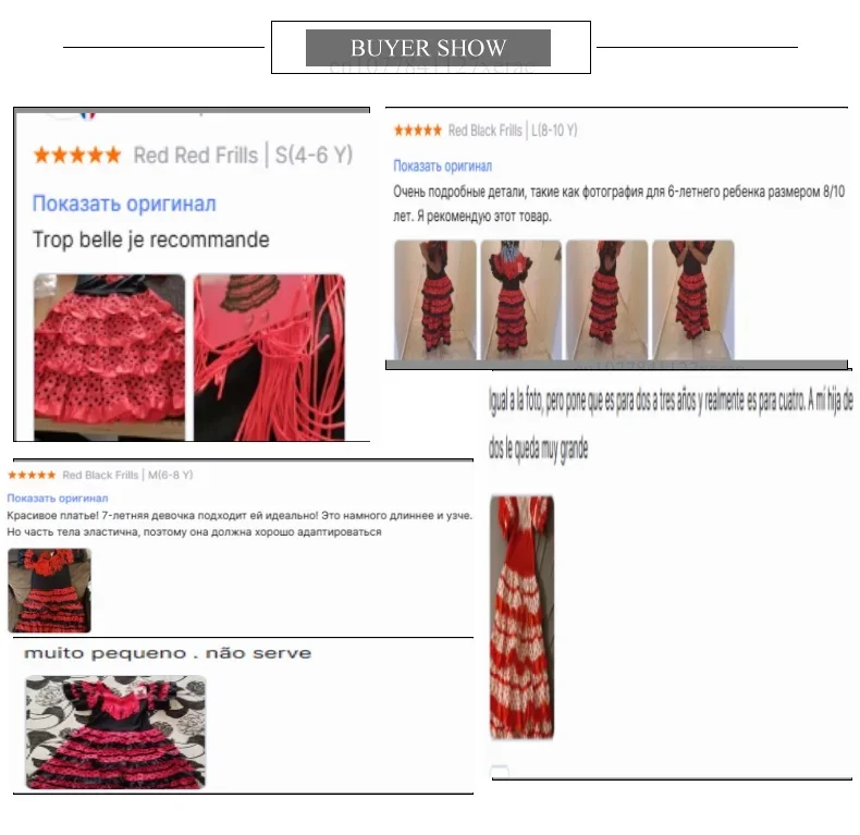 Spanisches Flamenco-Tanzkleid mit Rüschen für Mädchen, Kinder, Festival, Party, Bühnenauftritt, Ballkleid für Reisen – Detail 1
