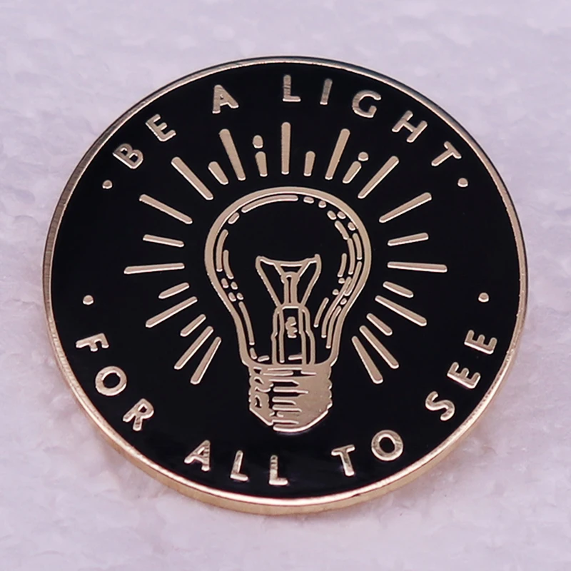 Be A Light for All To See Enamel Pin Brooches Scripture Bible Badge Faith Religious Jewelry