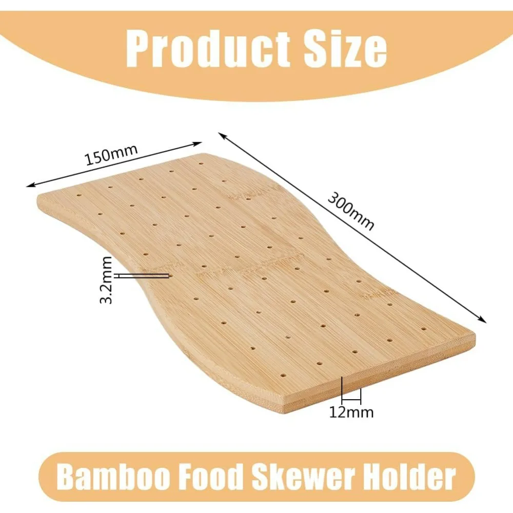 1pc 45Holes Bamboo Food Holder Fruit Kabob Stand  Display Appetizer Stand Party Food Presentation Entertaining and Serving
