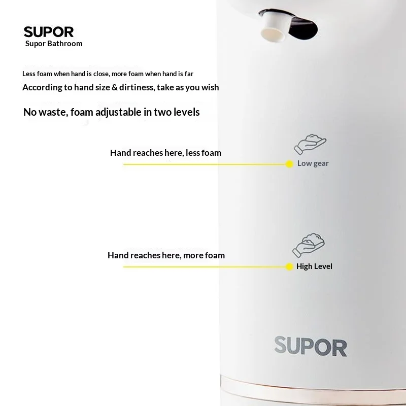 Supor Smart Automatic Induction Foam Soap Dispenser Set Electric Wall Mounted Hand Soap Machine For Bathroom - view 5