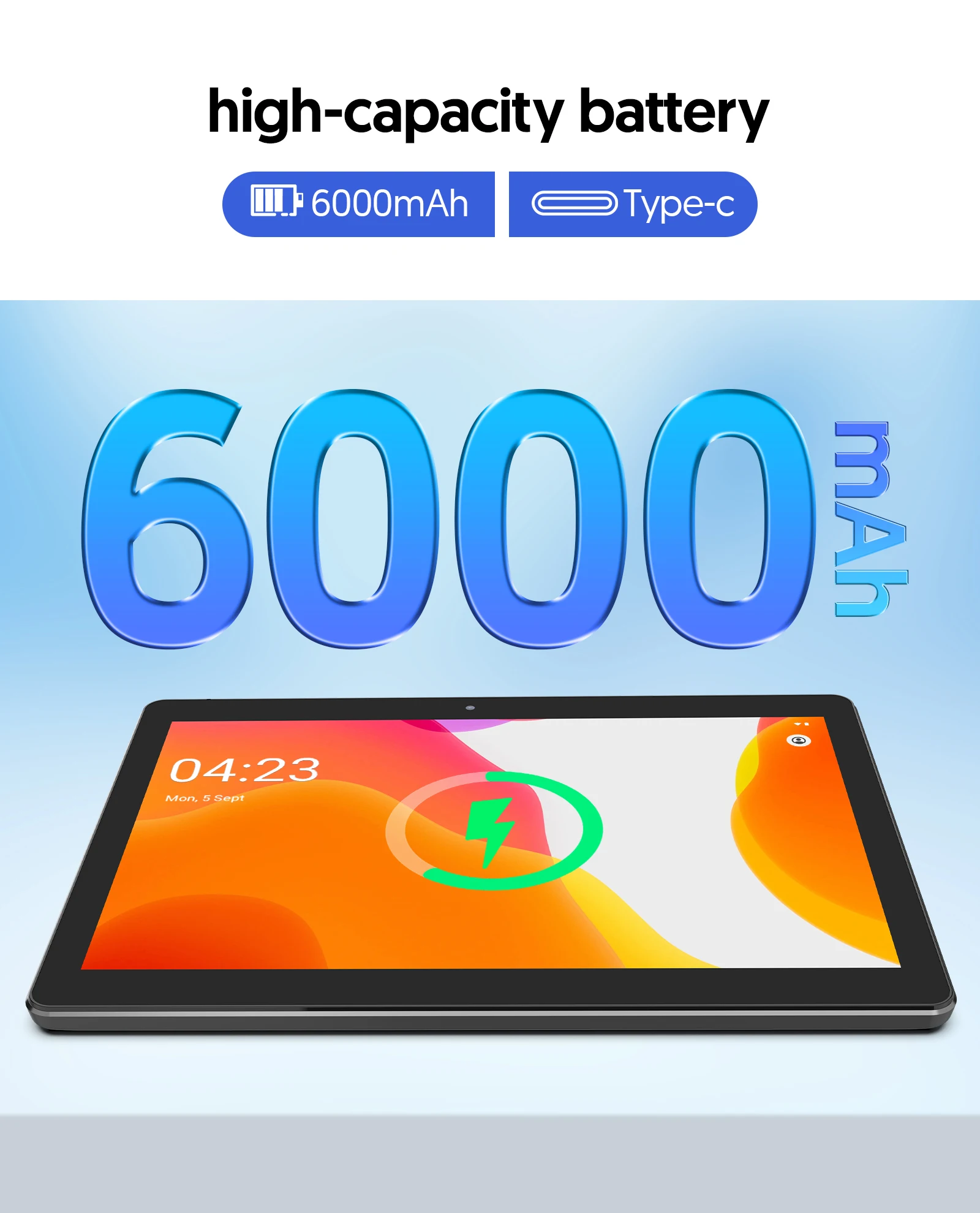 BAKEN tableta Android13 de 10,1 pulgadas, 4(2+2)GB+64GB, procesador de cuatro núcleos, cámaras duales, wifi, Bluetooth, tableta 2 en 1