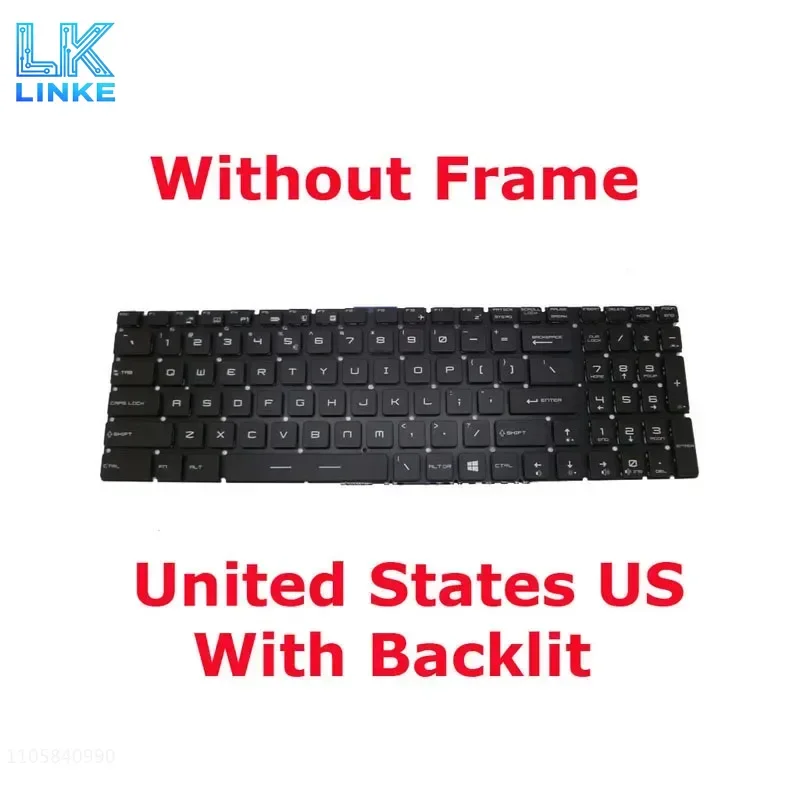 Per Key RGB Backlit US UK RU SP FR GR IT Keyboard For MSI Bravo 17 A4DDK MS-17FK1 Russian English Spanish Italy French German