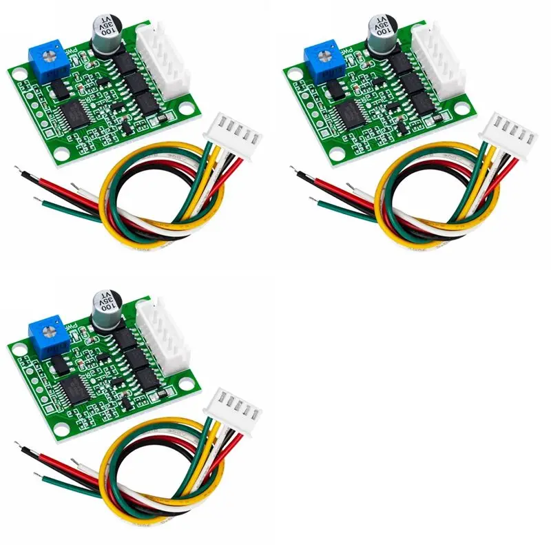 B29C-3X DC6-20V 60W 12V Brushless Motor Driver Board BLDC Speed Controller 3-Phase Governor Hallless Switch Module With Cable