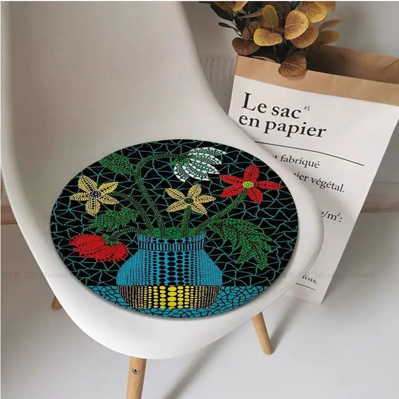 Yayoi Kusama  Nordic Printing Dining Chair Cushion Circular Decoration Seat For Office Desk Cushion Pads