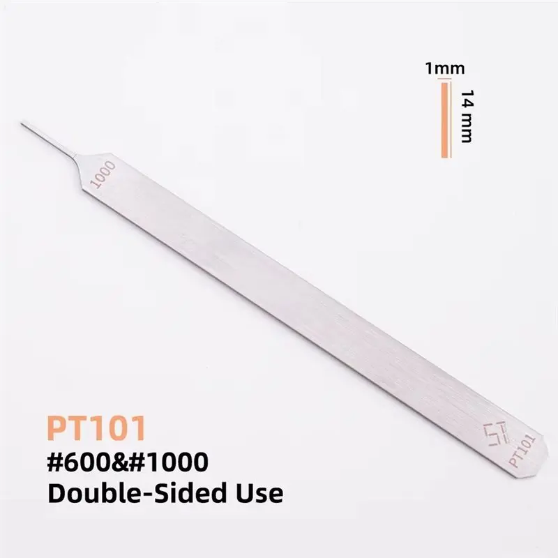 A02F-Double Sided Model Sanding File With Narrow Nose 1Mm Widths For Sanding In Deep Crevices Holes And Narrow Model Parts
