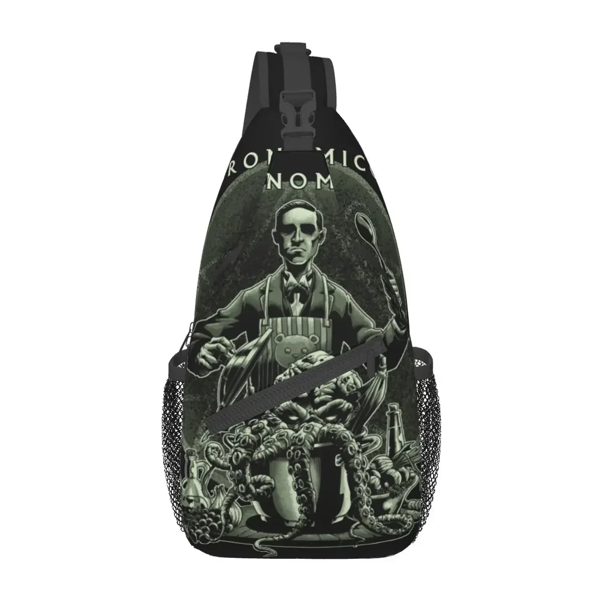 Call Of Cthulhu Horror Crossbody Sling Bags SmallChest Bag Lovecraft Arkham Shoulder Backpack Daypack for Hiking Outdoor Cycling