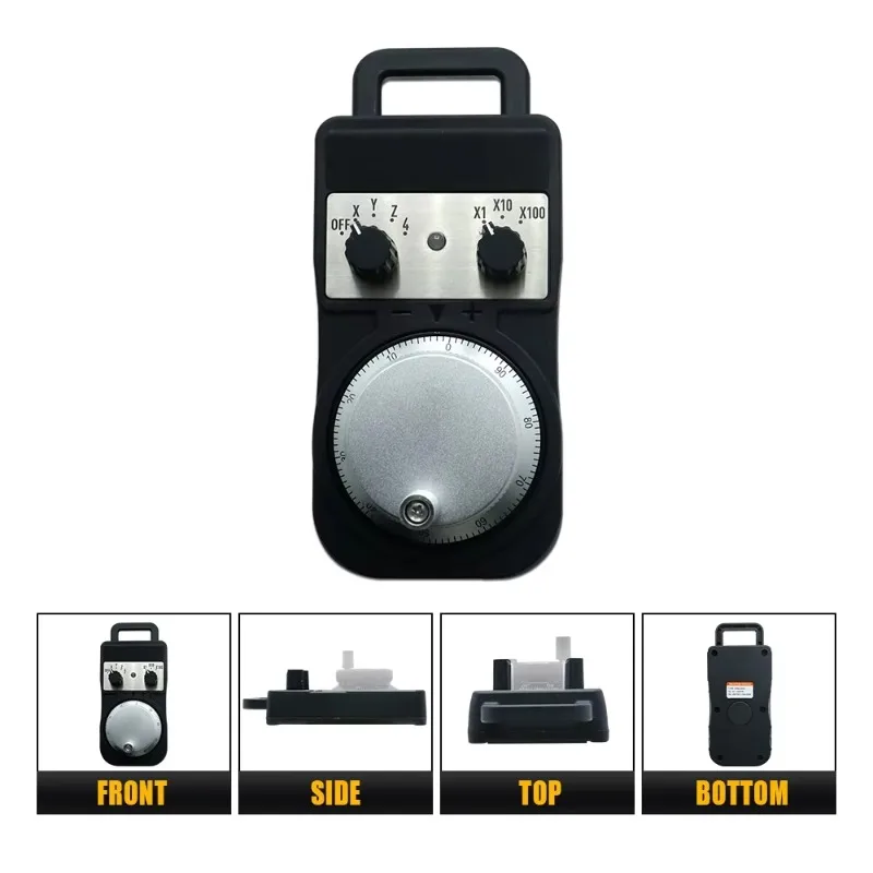 HLTNC 4/6 Axis MPG Handwheel 100PPR 5-24V Electronic Handheld Pulse Generator Without Emergency Stop for CNC Router Machine