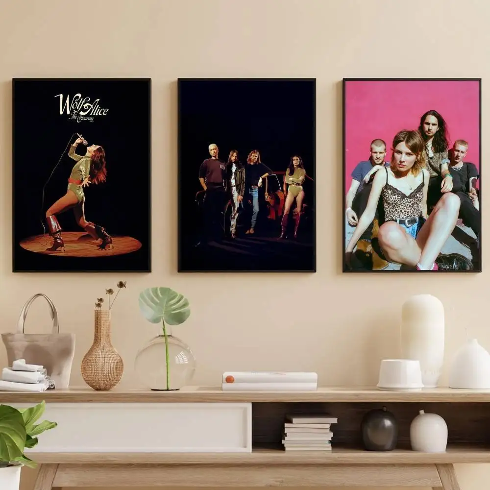 

W-Wolf Alice The Clearing Poster Self-adhesive Art Waterproof Paper Sticker Coffee House Bar Room