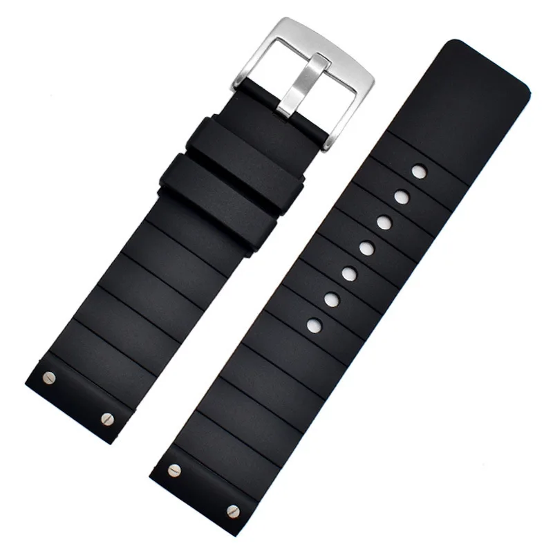 Silicone Watch Strap for Cartier W20121u2 Santos100 Series Men\'s Women\'s Sports Waterproof Rubber watchband Accessories 23mm