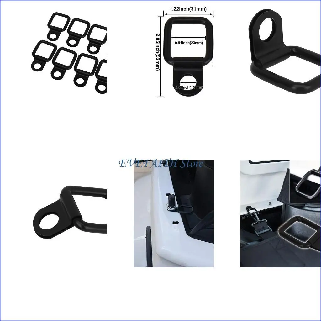 

124b 8pcs Металлическое D Кольцо D-кольца завязать кольцо якоря для автомобильных грузовых прицепов RV Лодки