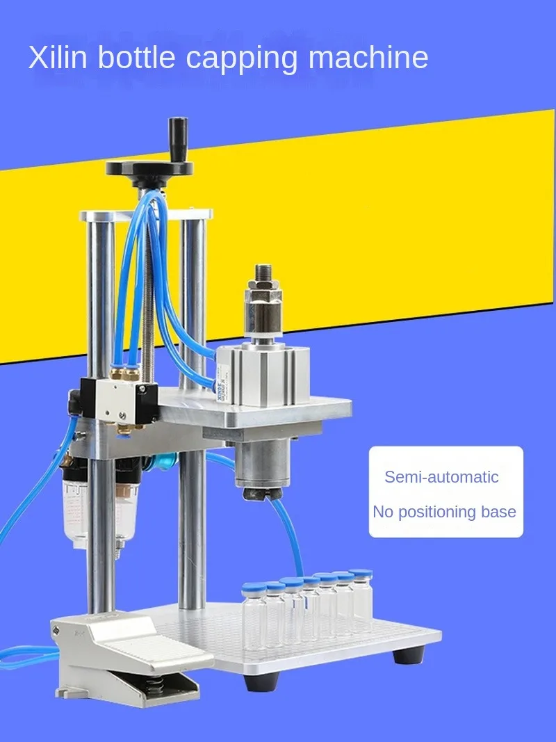 

Аппарат для Пинга крышек для бутылок Xilin, чистый пневматический аппарат для Пинга и запечатывания крышек для бутылок с алюминиевым пластиковым колпачком, для жидкости для стеклянных бутылок