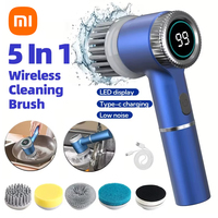 Xiaomi Electric Cleaning Brush Multifunctional Kitchen Bathroom Toilet Portable Powerful Clean Brush 5 Brush Heads LED Display