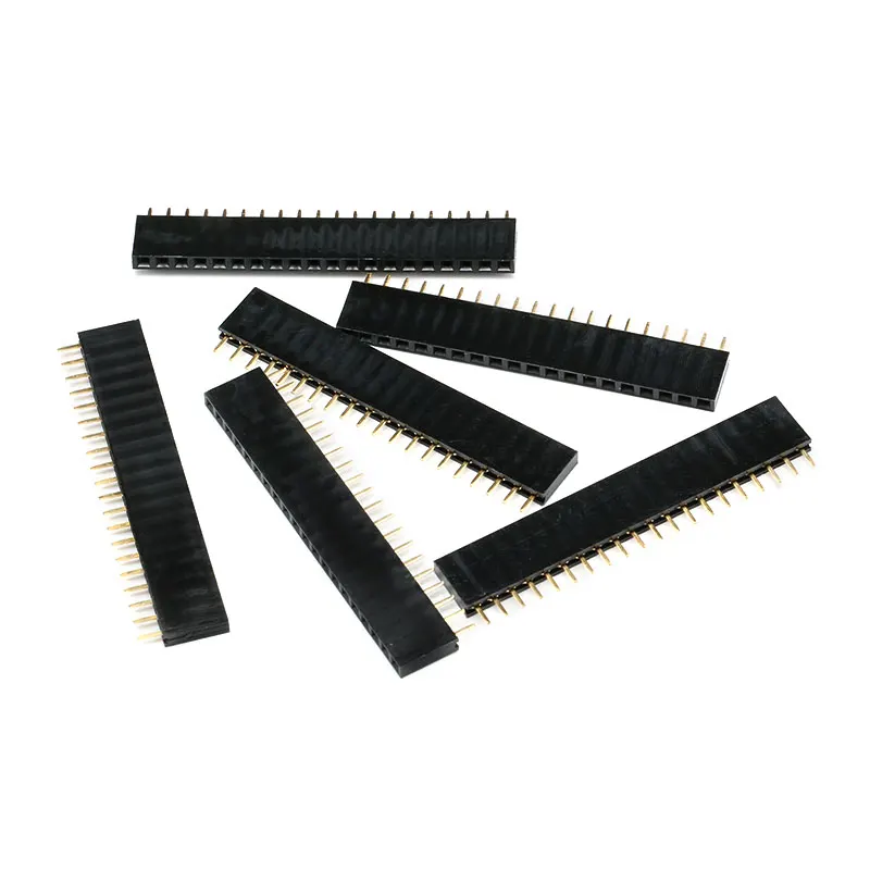 10Pcs 20Pin 2.54mm Single Row Female Pin Header 1x20 Straight Pin Socket Connector Pitch for Arduino