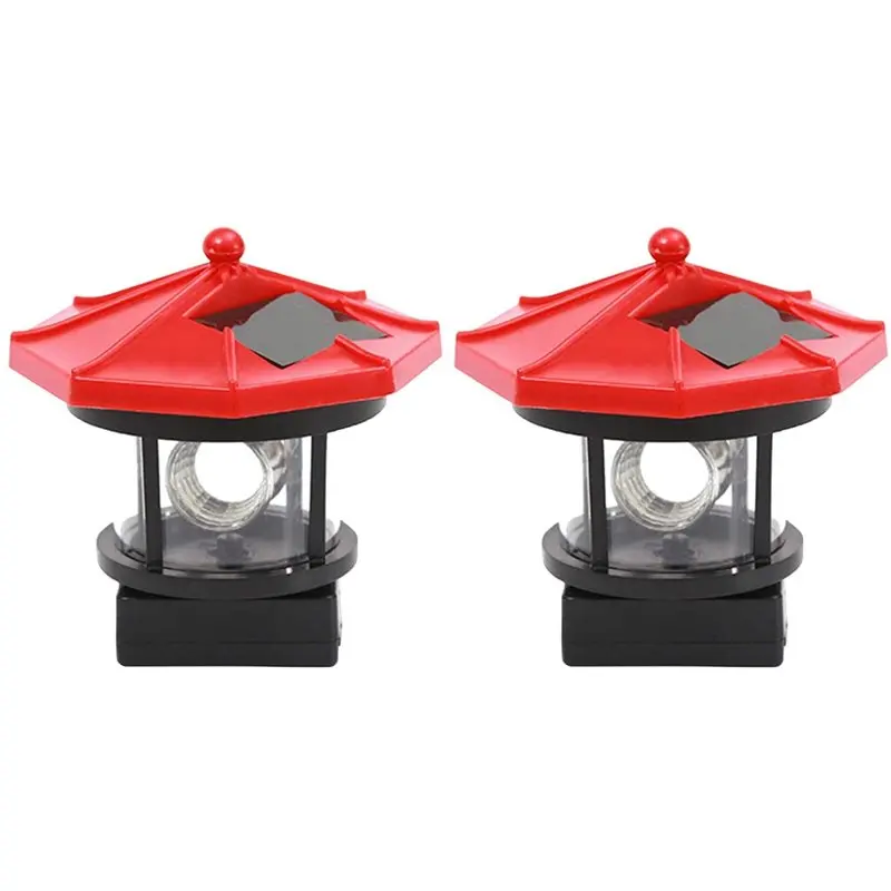 

Солнечный светильник ABRU-2X, вращающийся маяк, светодиодный, водонепроницаемый, для сада и двора (красный)