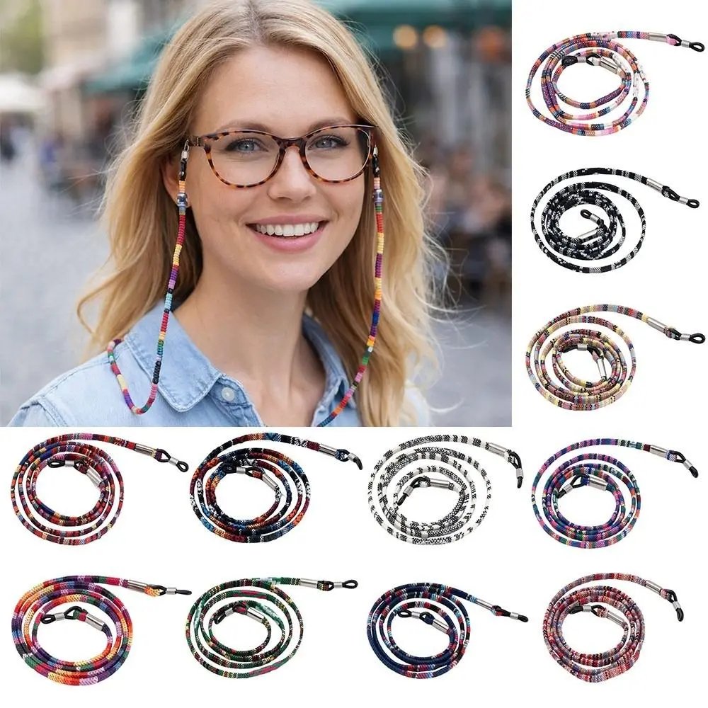 Portable Bohemian Sunglass Chain Neck Cord Anti Drop Glasses Rope Adjustable Nonslip Eyeglass Lanyard Eye Accessories