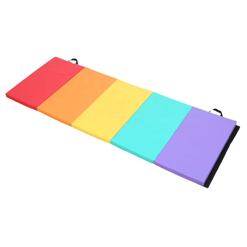 

Colorful dance training fitness exercise tumbling folding gymnastics mat adult children