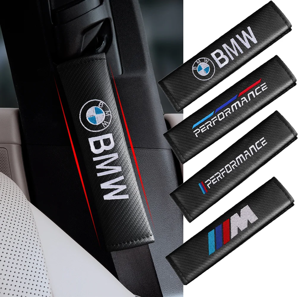 Cinturones de seguridad de fibra de carbono para coche, protectores de hombro para BMW Serie M Performance M3, piezas, E70, E71, E83E60, F10, F20, 2