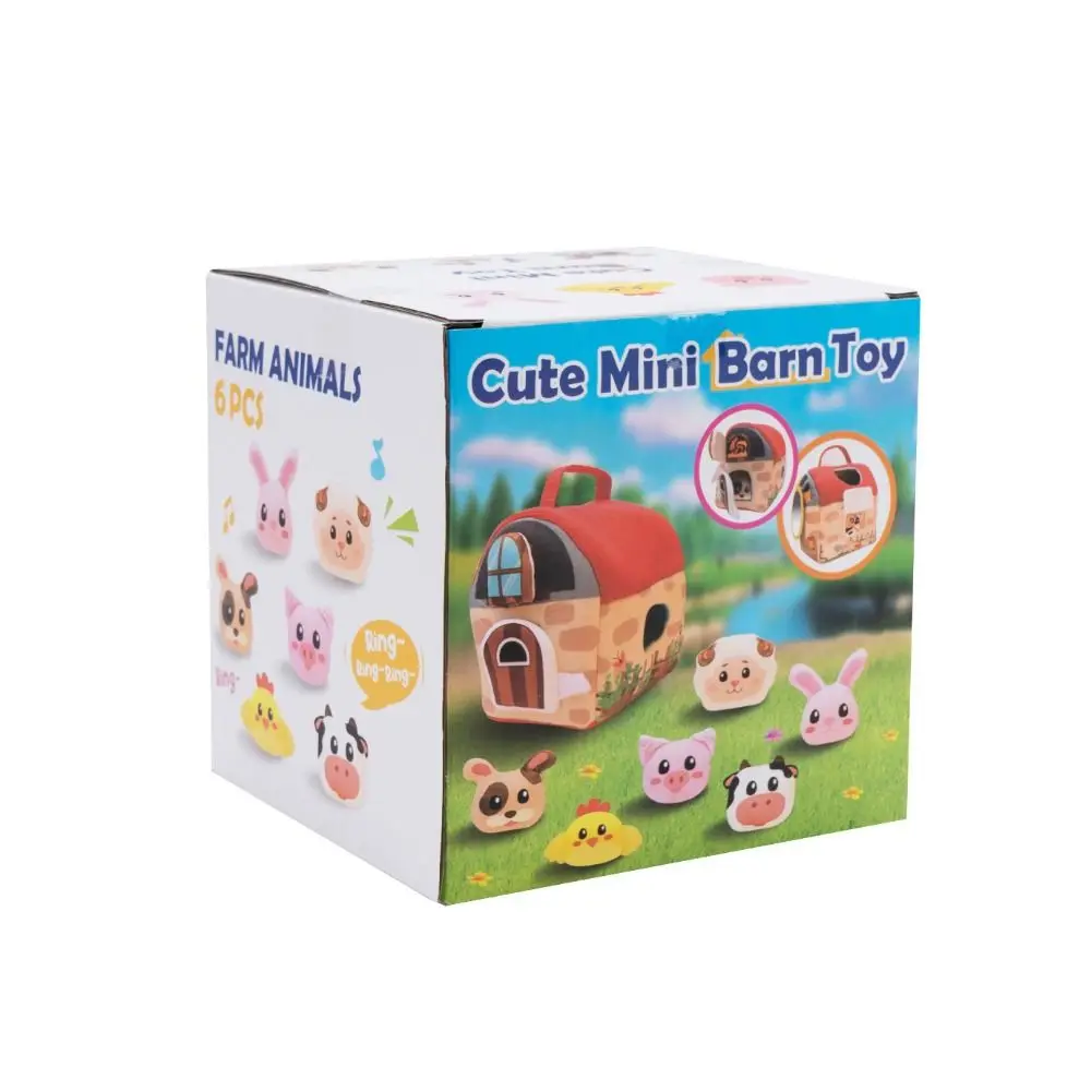 Boerderij gesimuleerde baby zachte dieren schattig met geluid boerderijdieren huisset cartoon trainingsspeelgoed dieren cognitie jongens meisjes