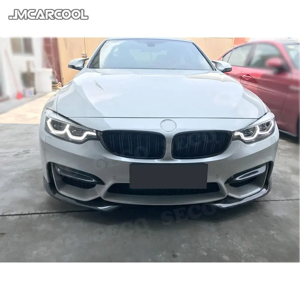 Koolstofvezel Mistlamp Hoek Splitters Covers Trim voor BMW F80 M3 F82 F83 M4 2014-2018 Oogleden strips Stickers