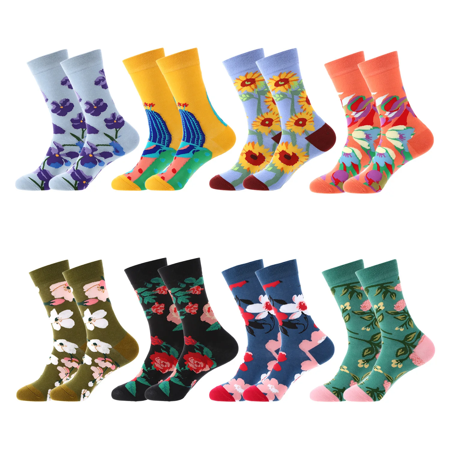 New Arrivals Japanese Korean Style Cartoon Flower Women Socks Harajuku Kawaii Socks Breathable Spring Autumn Casual Socks Hot