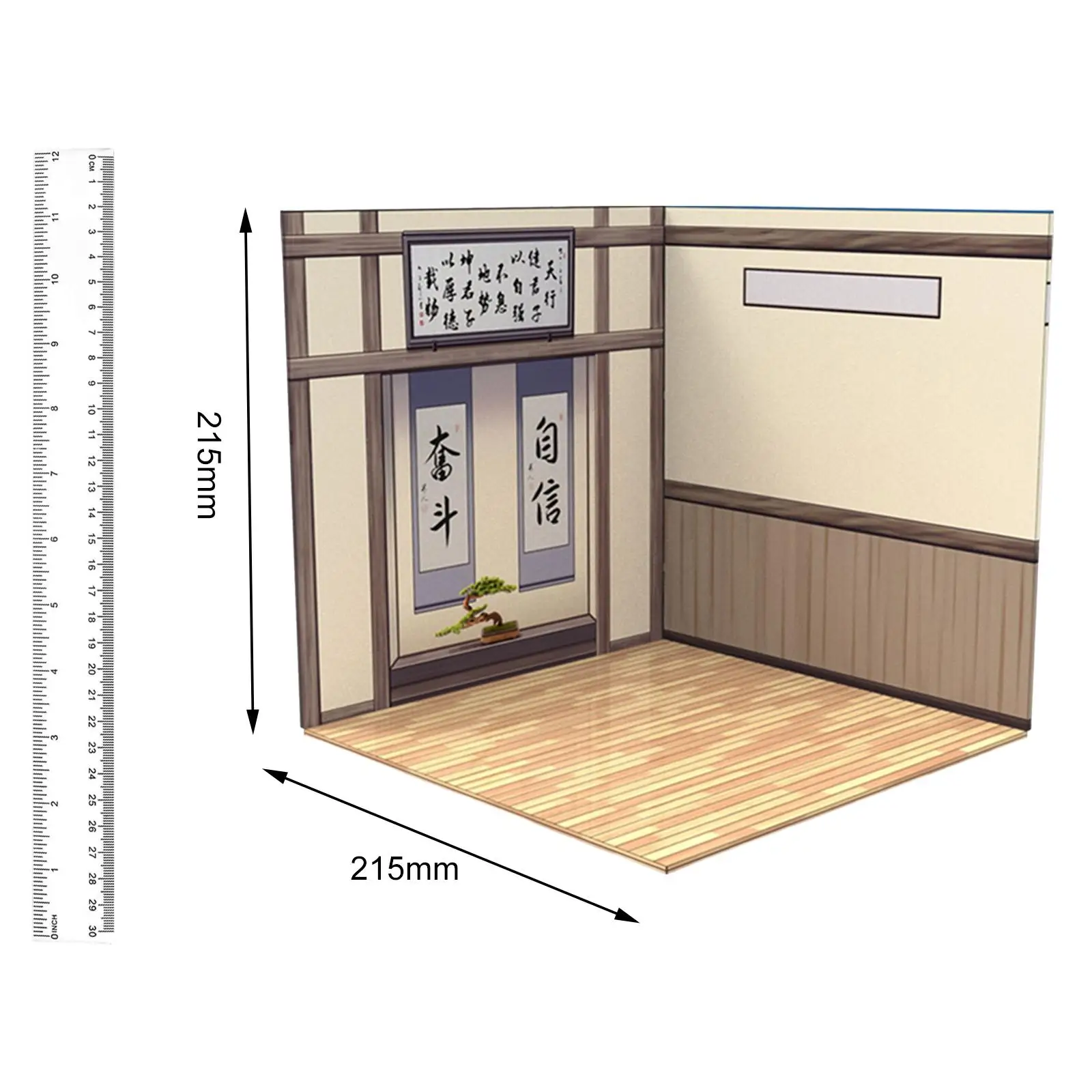 1/12 Display Cabinet Scene Model Accessories Backdrop Organizer Display Collection for Action Figures Dolls Interior