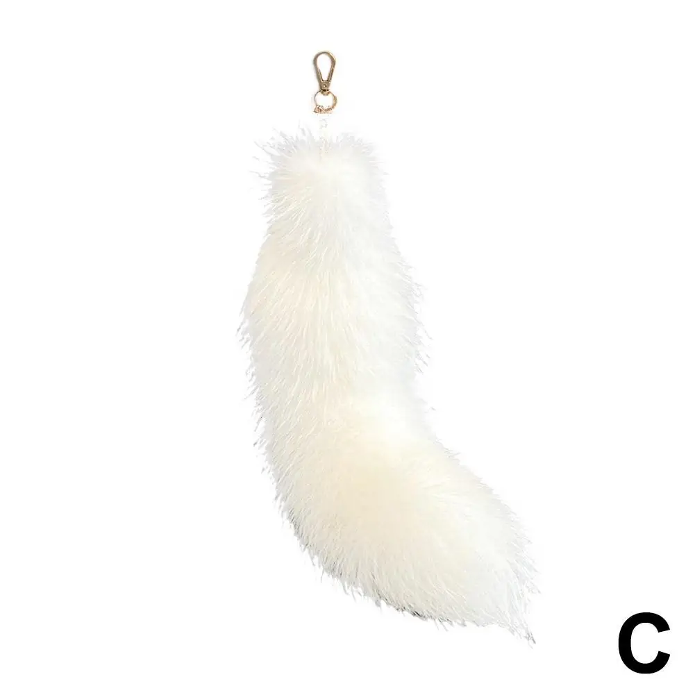 Keychain Faux Fur Fox Tail Keychain Furry Tail Tassels Pendant For Womens Cosplay Accessories Toys Keyrings Bag Accessories P4p3