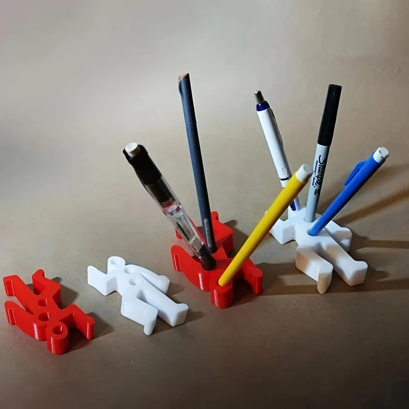 

Creative crime scene office desk organizer - lightweight plastic pen holder, suitable for office supplies