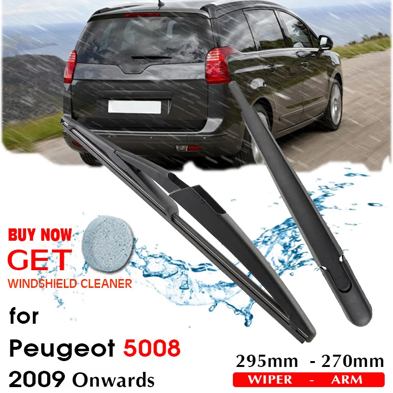 

BROSHOO Car Rear Wiper Blade Blades Back Windscreen Wiper Arm For Peugeot 5008 Hatchback (2009-2016) 295mm Auto Styling