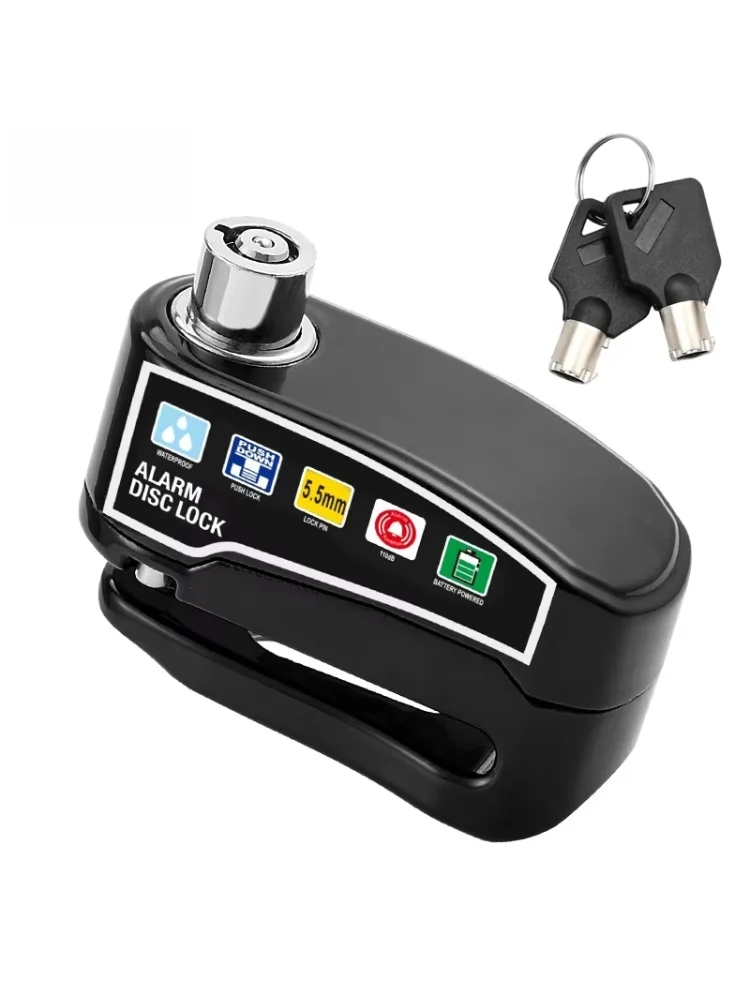 AliExpress NONE Motorcycle Alarm Lock Bike Disc Lock Warning 110DB Security Alloy Anti Theft Waterproof Brake Rotor Padlock Disc Brake Lock