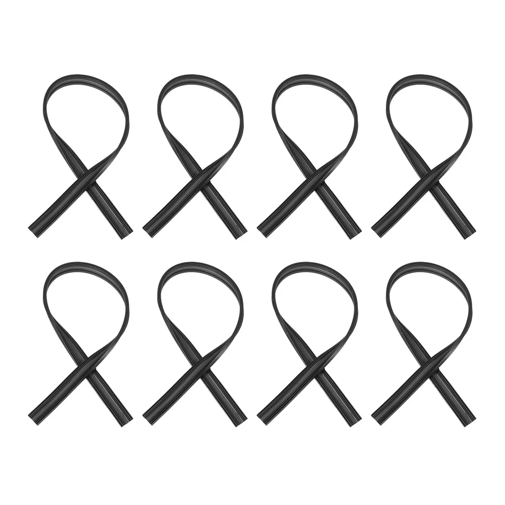 

8pcs Windshield Wiper Rubber Refill 65Cm Black For Car Windshield Wipers Replacement Parts Durable Streak-Free Cleaning Easy