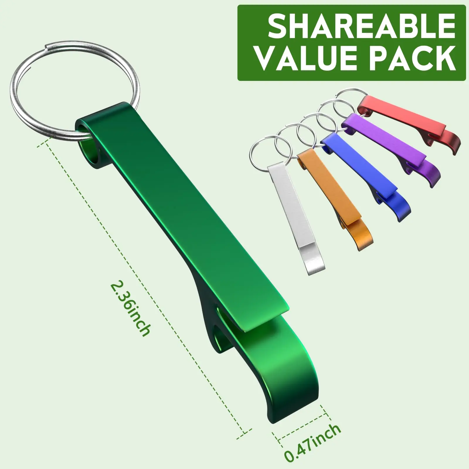 1Pcs Mixed Metal Portable Keychain Bottle Opener for Birthday Wedding Guests Bar Summer Party Party Gift Souvenir Gift Bag