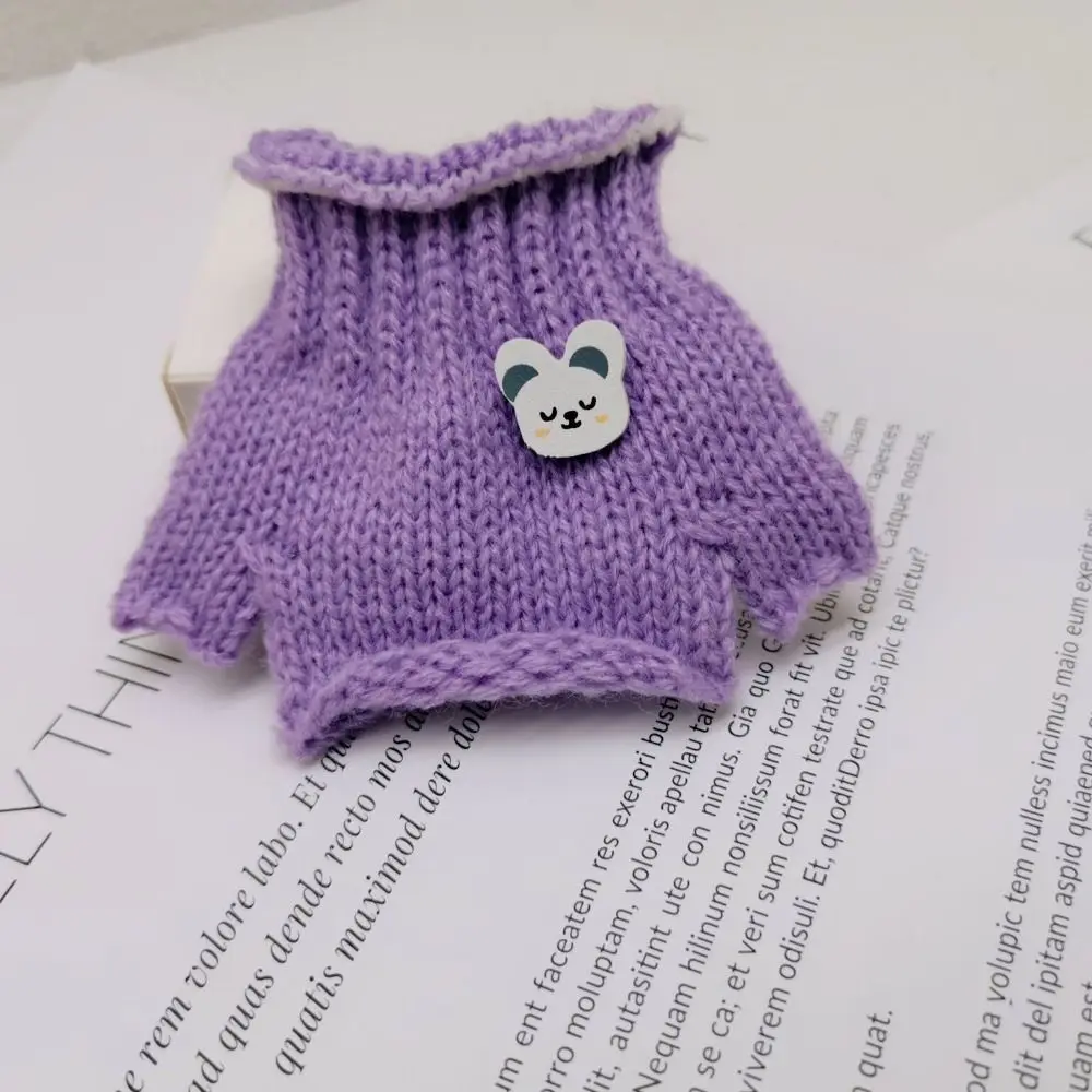 Doll Sweater Clothes for 14cm Plush Dog Toy Accessories for Ob11/1/12 Bjd Doll Plush Toys Cartoon Doll Clothing Child Gift Toy