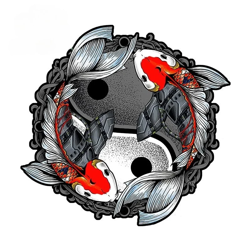 

Koi Fish Car Stickers Campervan Motorcycle Bumper Trunk Laptop Animal Decal Vinyl Fashion Funny Car Accessories