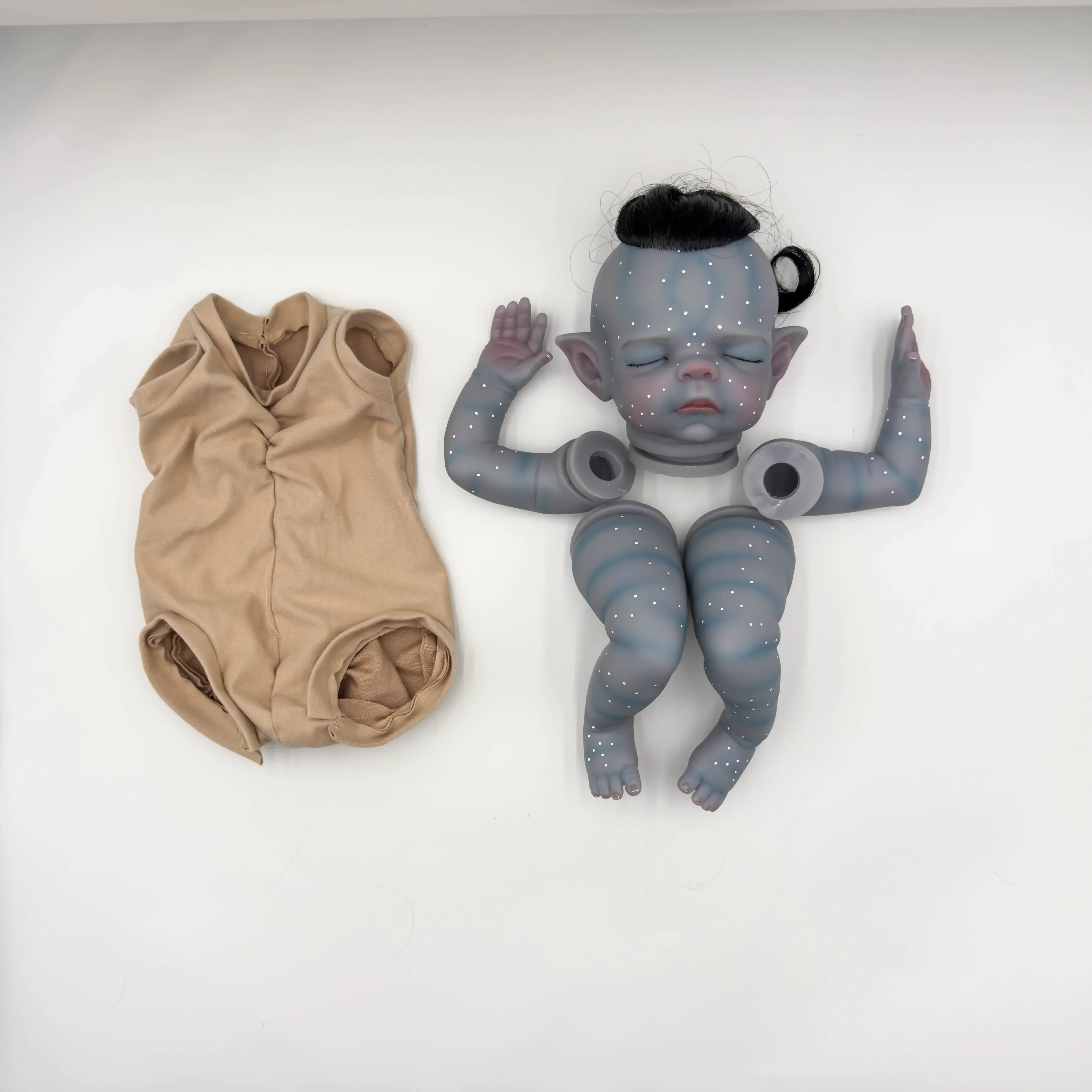 

NPK 16inch Finished Painted Kits Pumpkin Woodland Lifelike Reborn Doll Kit Already Painted Unfinished Doll Parts DIY Toys