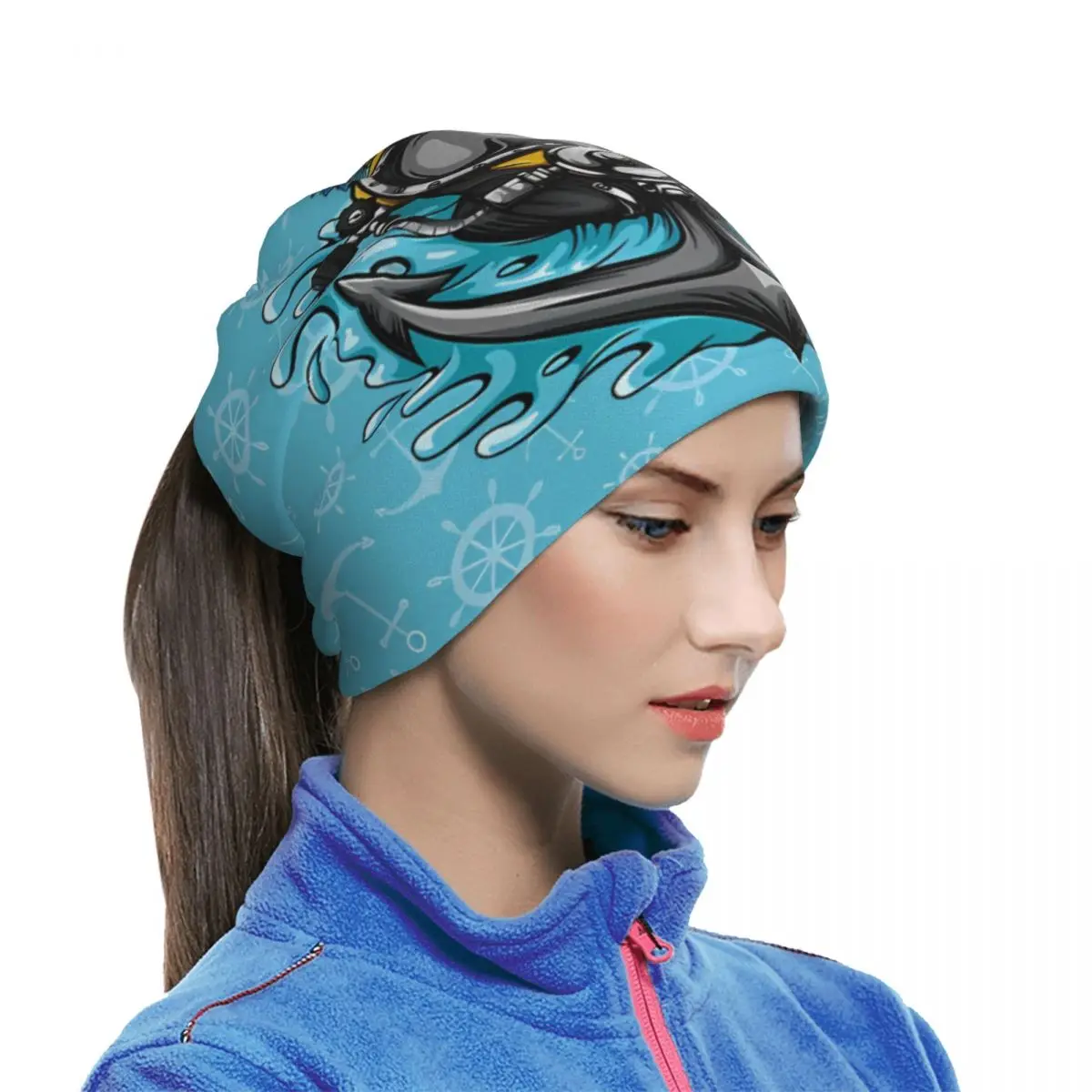 Scuba Mask Diver Bandana Neckerchief for Hiking Women Men Wrap Scarf Neck Headband Warmer