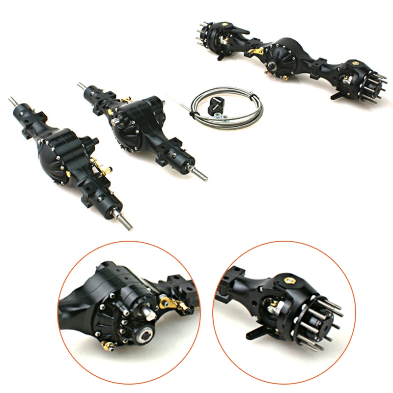 Lesu Metal 6X6 Front Rear Axle Differential Lock 1/14 RC Tractor Truck Tamiyaya TH02061