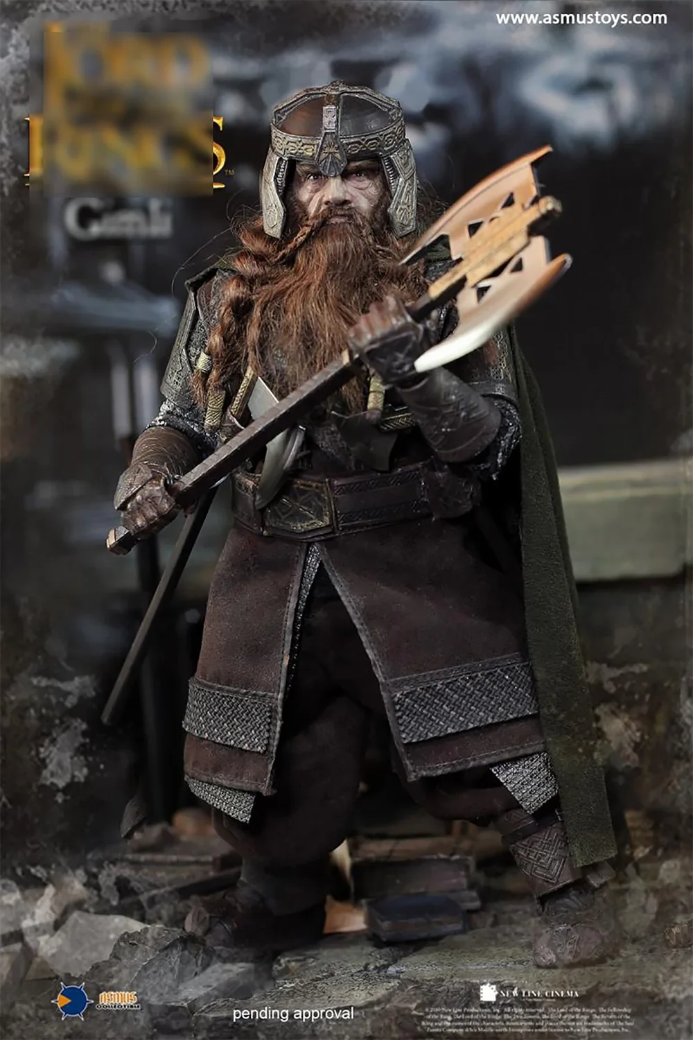 Original Asmus Toys Gimli Asmus LOTR018 1/6 scale collectible doll Action Figure Toy Model 1/6 Dwarf King Gimli Soldier 20cm