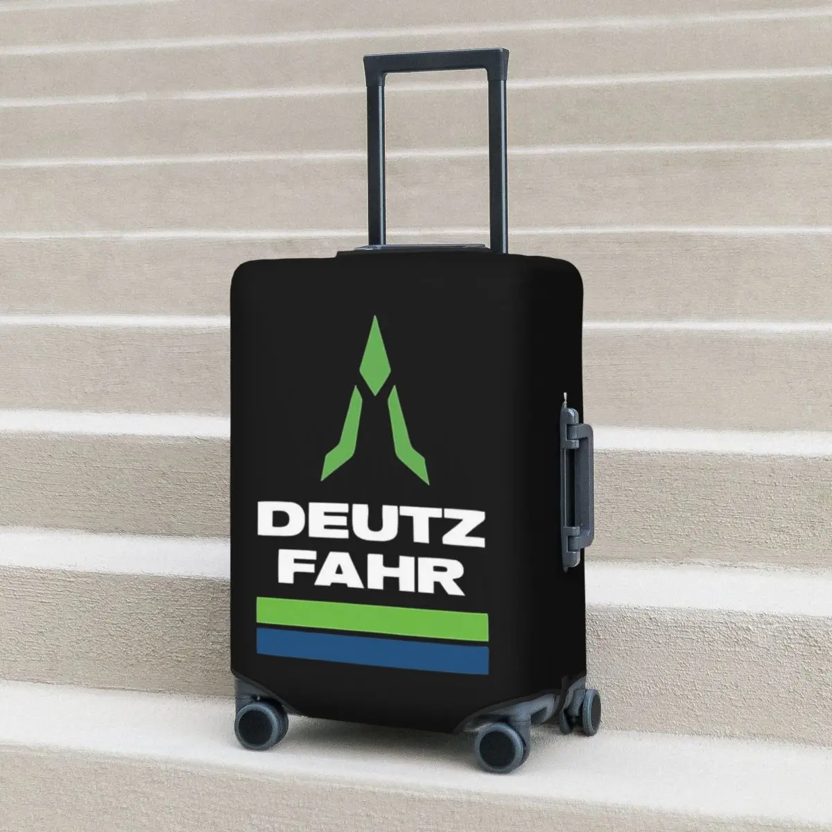 

Deutz Fahr Logo Merchandise Suitcase Cover Protection Elastic Travel Luggage Protector Covers for 18-32 Inch