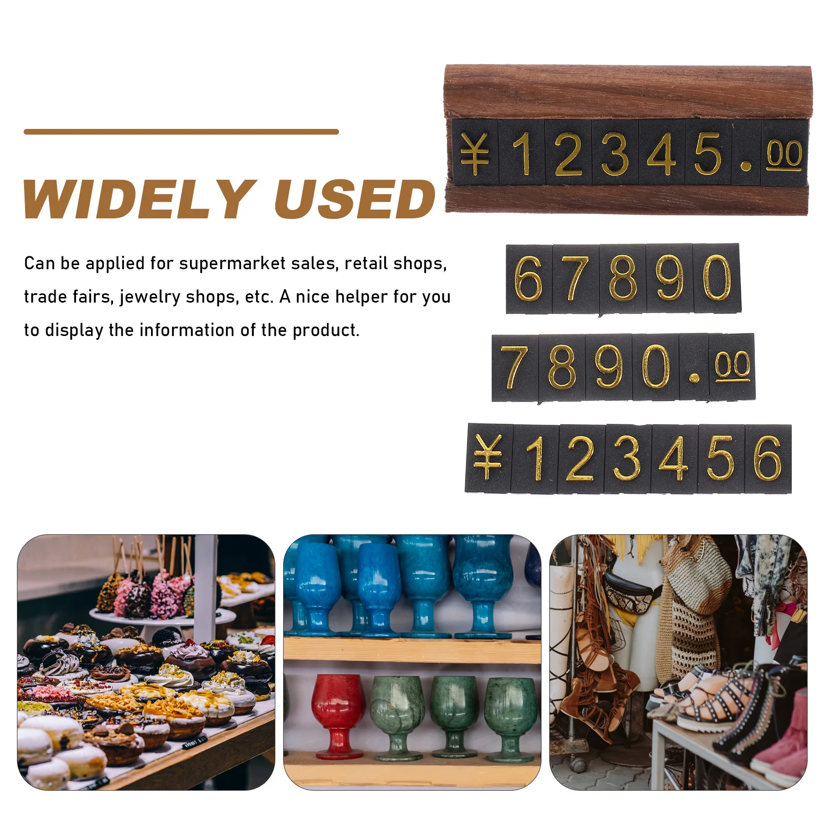 

Price Tag Small Jewelry Pricing Cubes Label for Jewellery Display Board Stand Plastic Retail Sign Signs