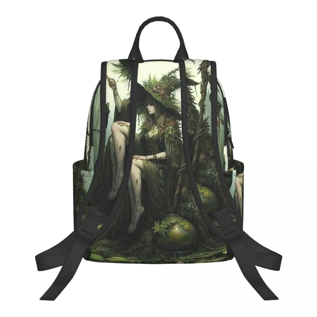 Enchanted Forest Witch Student Backpack School Bag Hiking Travel Daypack for Men Women Bookbag Shoulder Bags