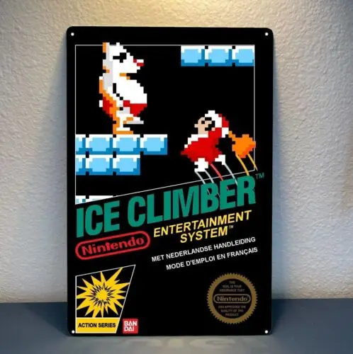 Ice Climber Nes Retro Video Game Metal Poster Tin Sign 20*30cm-Aluminum