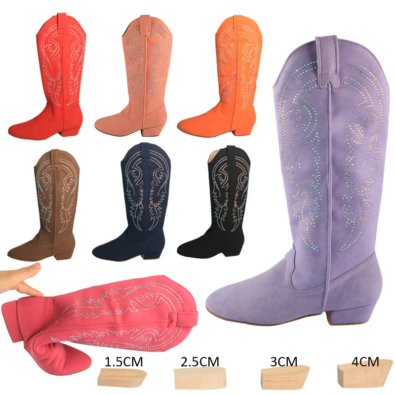 

Wedopus разминка на индивидуальном каблуке, танцевальные фиолетовые танцевальные ботинки со стразами, обувь для бальных танцев, ботинки без молнии