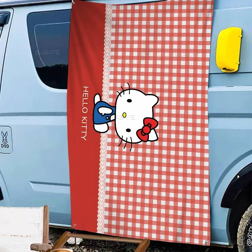 H-Hello-S K-Kitty-S Family Gatherings Outdoor Atmosphere Flags Camping Decorations Banners