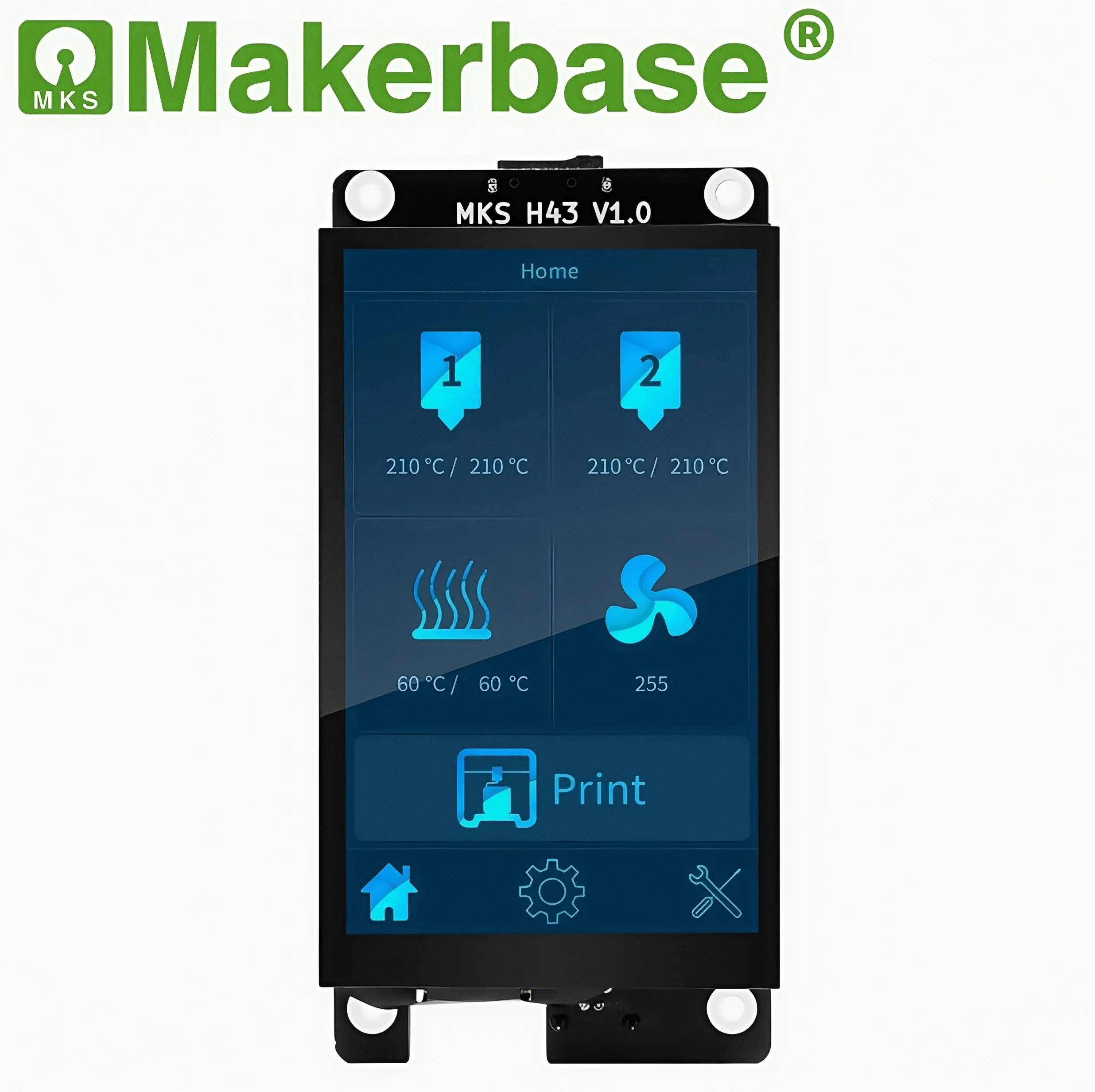 Makerbase MKS H43 Controlador de pantalla inteligente Piezas de impresora 3D LCD IPS de 4,3 pulgadas