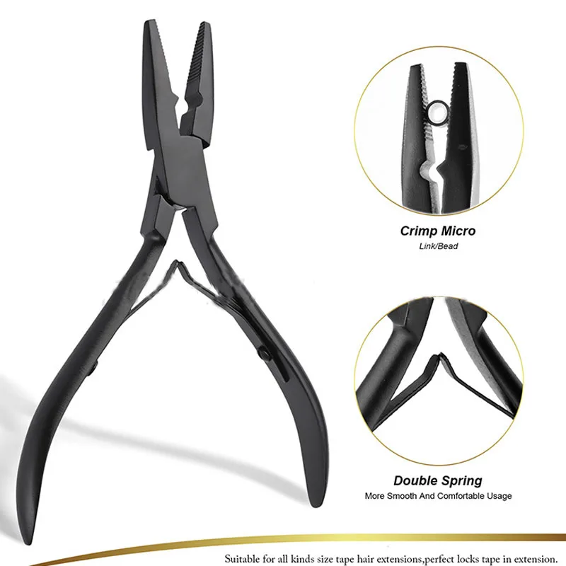 Professional  Hair Extension Plier Weft Application Pliers Micro Link Beads Closer Plier