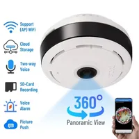 Cámara de seguridad panorámica V380 Pro, Wifi, 1080P, 360 grados, ojo de pez, cámara IP, visión nocturna, vigilancia