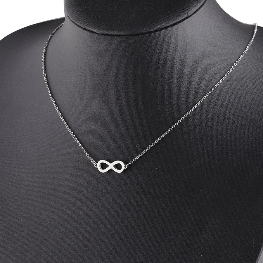 Fashion Simple 8 Shape Design Jewelry Necklace Pendant Stainless Steel 18k PVD Gold-plated Waterproof No Fading Necklace